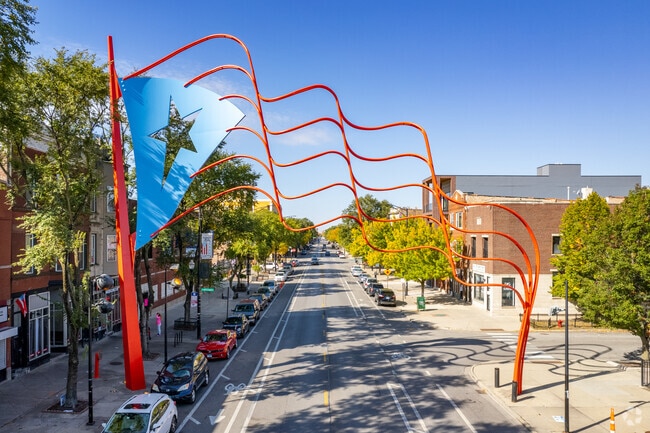 The Puerto Rican flag arch is a popular attraction at Humboldt Park.