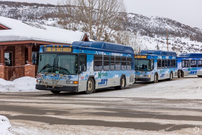 Steamboat Springs Transit takes passengers between the ski resort base and shopping and dining hubs.