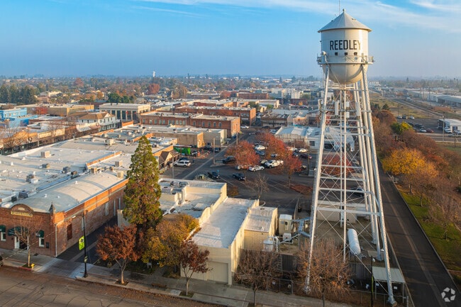 The Reedley water tower is an icon of the area's agricultural heritage.