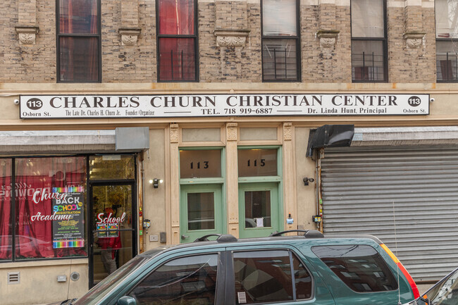 Charles Churn Christian Academy is on Onborn St, Brownsville, NY.