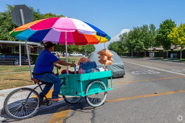 Street vendors offering quick snacks are part of the Mexican culture in Dinuba.