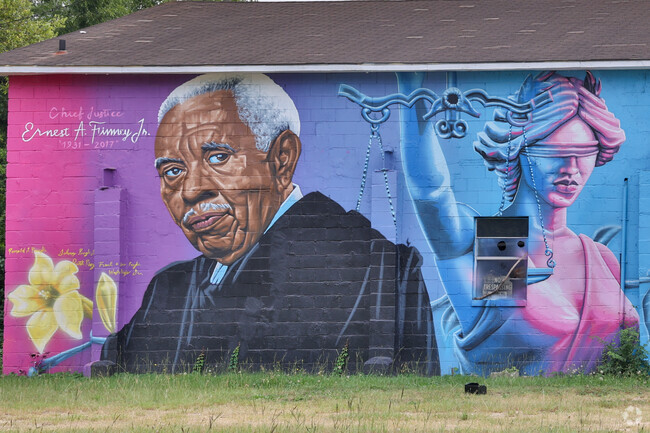 Locally born Supreme court Justice features on a prominent mural in Savage-Glover.