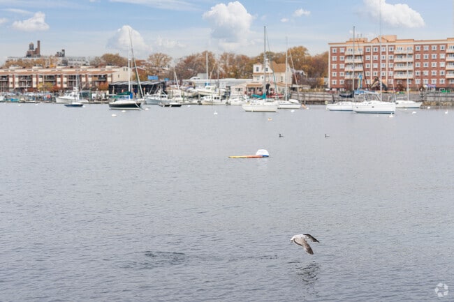 Sheepshead Bay makes for a beautiful backdrop for Manhattan Beach.