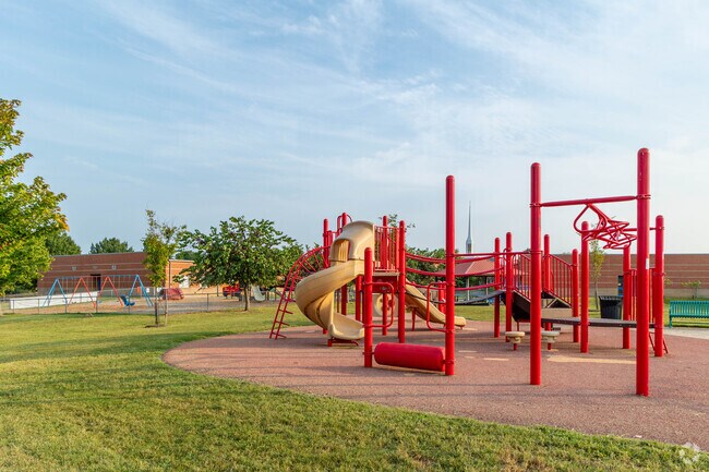 Stanford Montessori Elementary School has a large playground area for fun recess in Donelson.