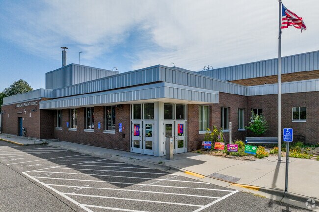 Students head to Lakeview Elementary School to start their education.