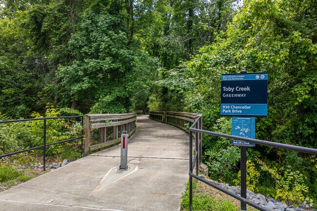 Toby Creek Greenway in College Downs has many trails leading all over the community.