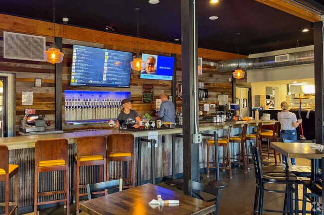 Mt. Carmel Brewery bar is ready for happy hour.