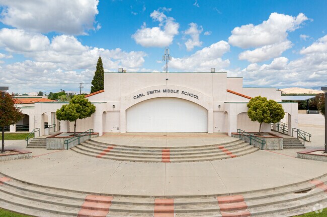 An outdoor amphitheater at Carl Smith Middle School is the site of several events year round.
