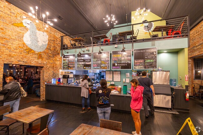 Nearby Fall Branch is the bustling White Duck Taco Shop.