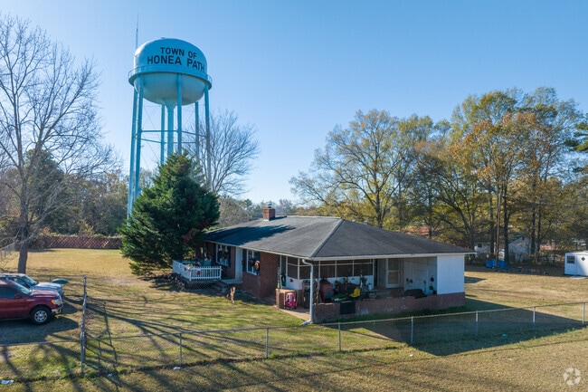 This brisk ranch sits under one of the water towers in Honea Path.
