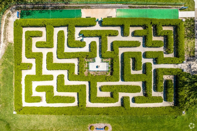 Winterset City Park's English Hedge Maze is a fun outdoor activity for all ages.