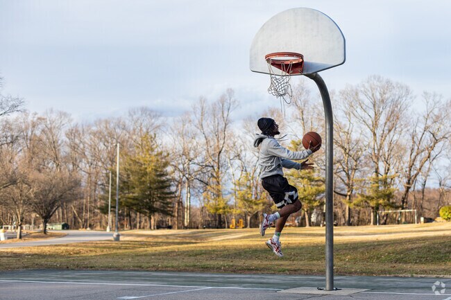 Practice or play a game of basketball at Hallowing Point Park in Prince Frederick Md.