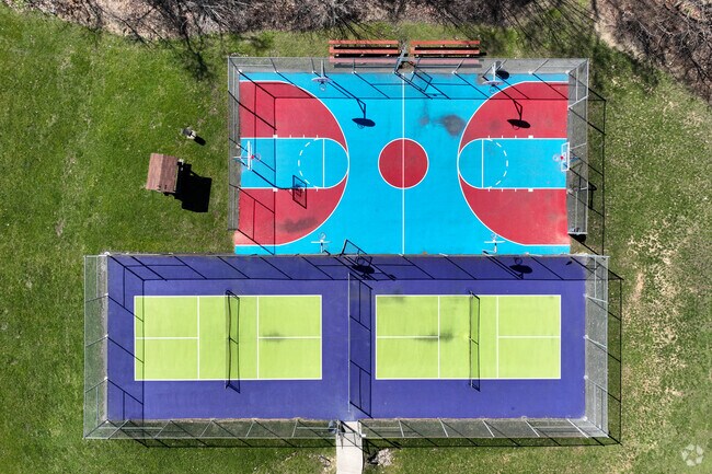 Basketball and tennis courts can be used by residents in Emsworth.