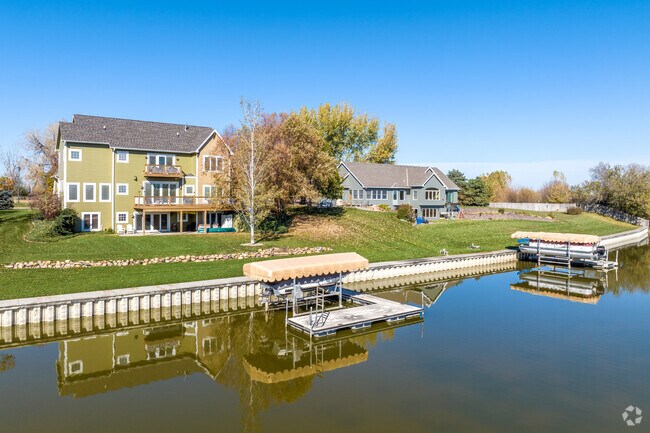 Large lakeside homes on the west side of Lake Manawa have direct access to the water.