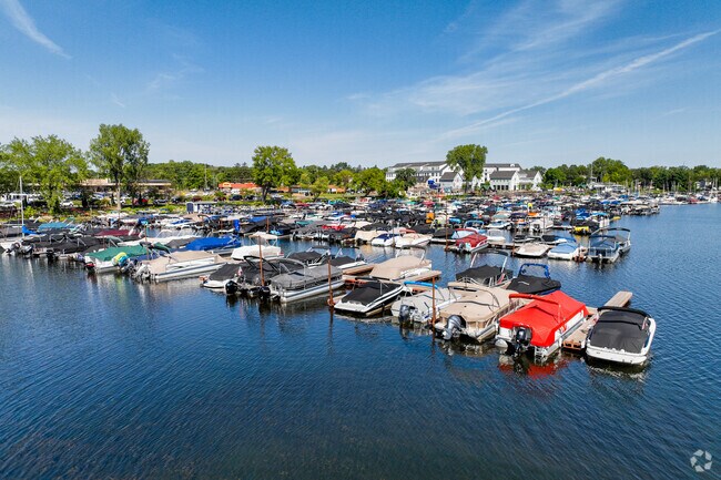 Kohlman Lake residents dock boats at White Bear Lake marina.
