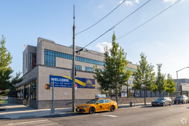 P.S. 110 lies on a quiet street in Queens, New York.