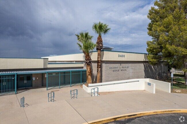 Secrist Middle School serves grades 6-8 in Tucson, Arizona.