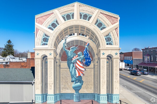 Grohe is devoted to 285 veterans of Crawford County and is located in Downtown Bucyrus.