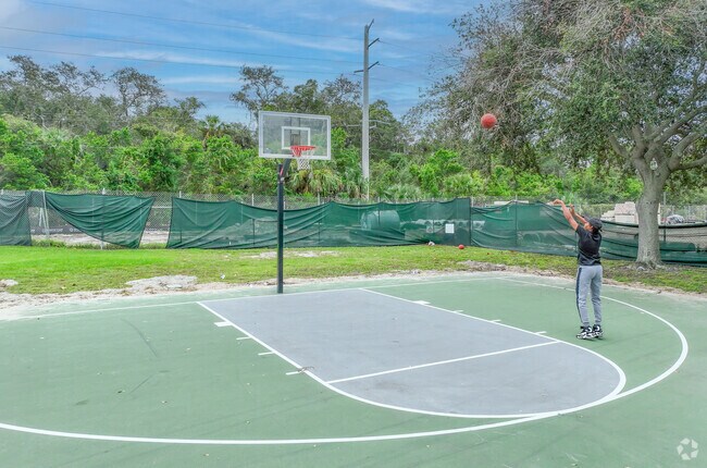 Neighborhood L's Suburbia Playground lets you hit some baskets.