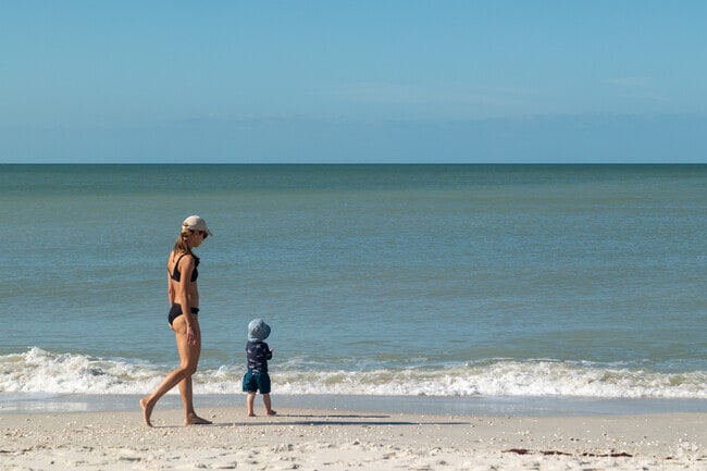 The calm, clear waters of the Gulf are perfect for Aqualane Shores families to enjoy.