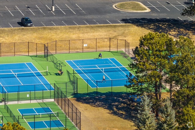 Hiwan Estates and Fairway is home to the private Hiwan Golf Club, which also has pickleball courts and a swimming pool.