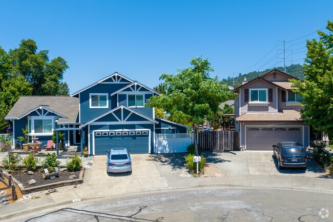 Newly built larger homes are nestled on large cul-de-sacs in Larkfield-Wikiup.