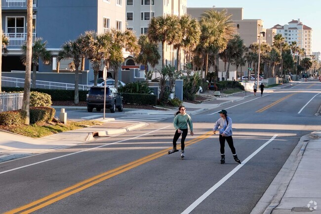Many residents skate throughout Jacksonville Beach.