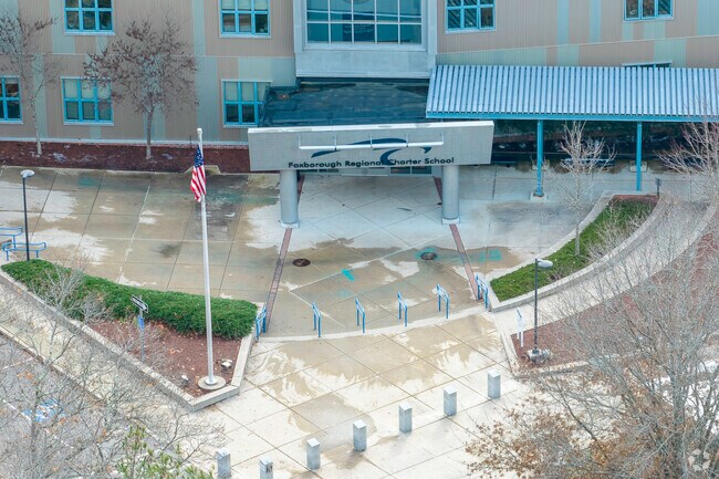 Foxborough Regional Charter School's main entrance.