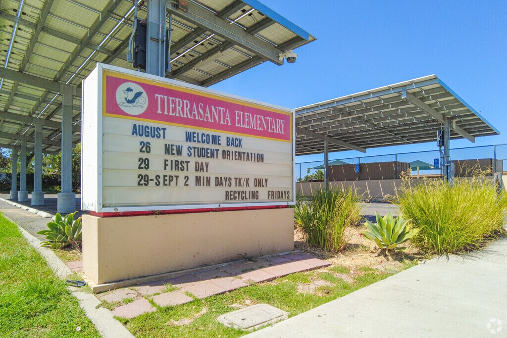 Signage showing events for the school