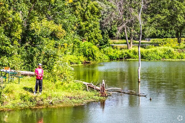 Fishing is popular at the 2 fishing ponds at George Owens Nature Park.