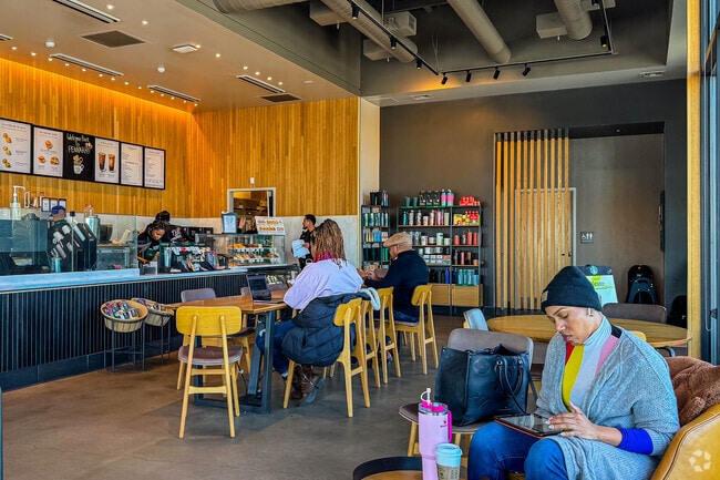 Suitland residents grab a cup of coffee at the neighborhood Starbucks.