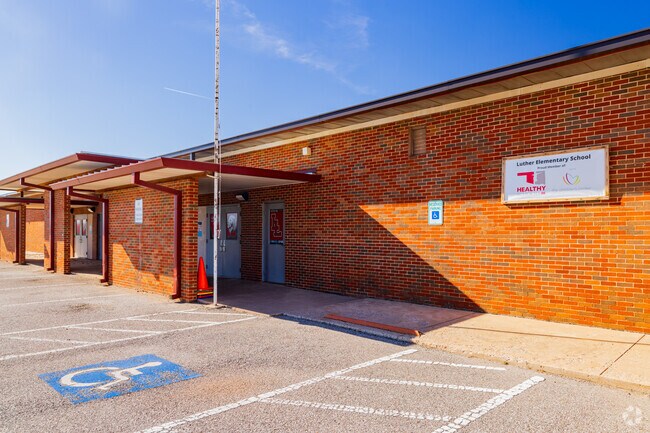 Here is the main entrance of Luther Elementary School