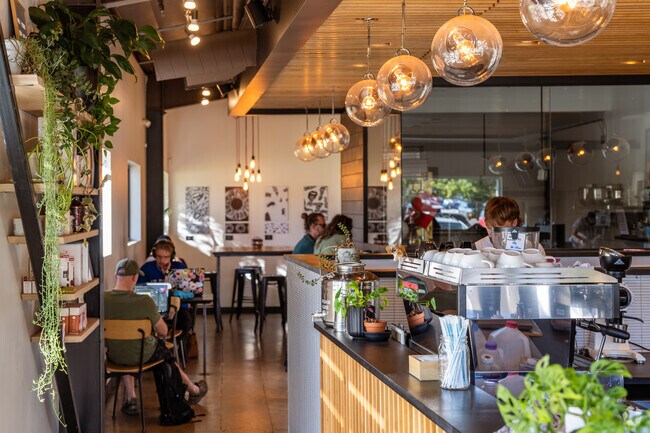 Residents of Sunland Hills can work and relax at Sweet Bloom Coffee Roasters.