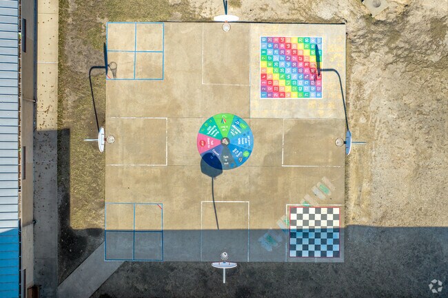Bright Academy has colorful playground for students to play.