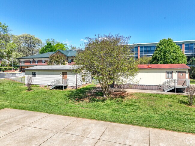 There's a couple mobile classrooms at Oakwood Elementary School.