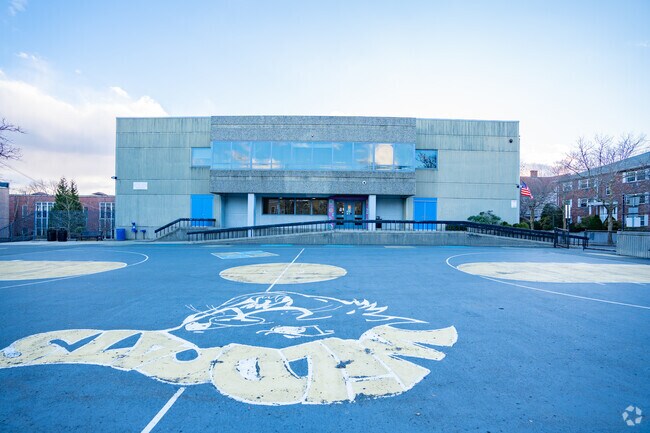 The Winter Hill Community School has a large schoolyard.