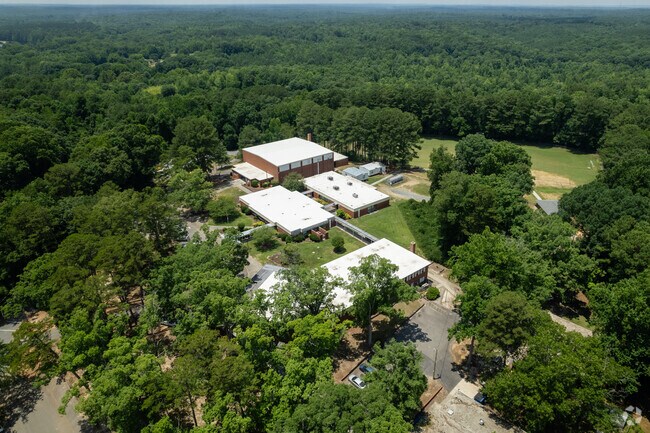Elise Middle School is surrounded by trees and offers great privacy.
