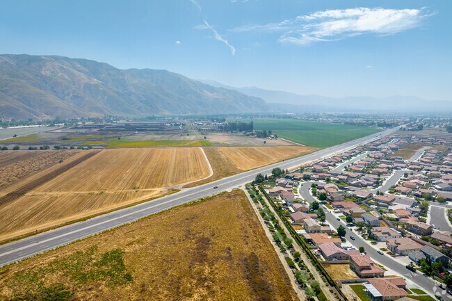 State routes run through farmland and connect River to the rest of Riverside.