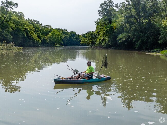 Fishing is great along the river at Halls Creek Woods State Nature Preserve.