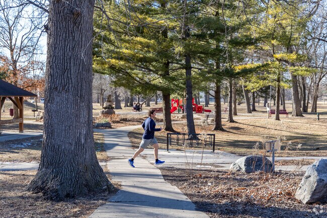 Just minutes from Oak-Riverside, Brookside Park’s trails are perfect for a jog.