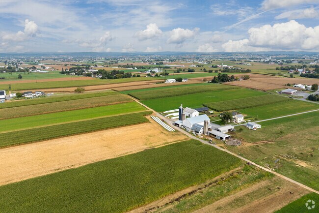 The sprawling countryside of New Holland gives farmers ample soil to produce crops for the region.