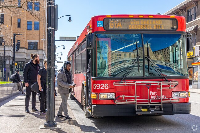 Public transportation is constantly running through Central Oakland.