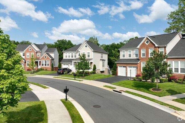 Many Arcola homes are planted evenly along peaceful winding roads.