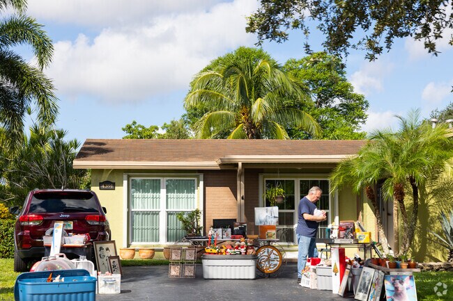 Seasonal garage sales in Welleby bring neighbors together for bargains and community fun.