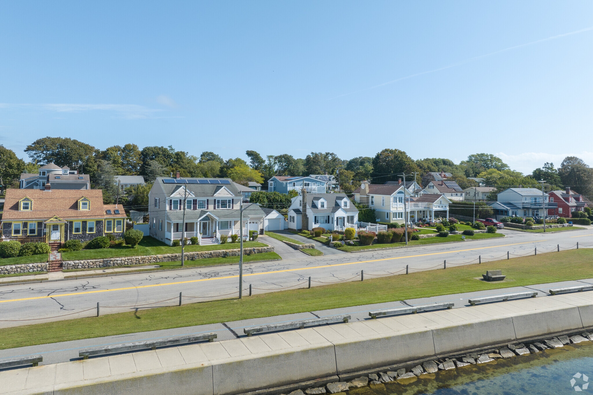 Enjoy the view from your waterfront home overlooking Buzzards Bay in the The South End.