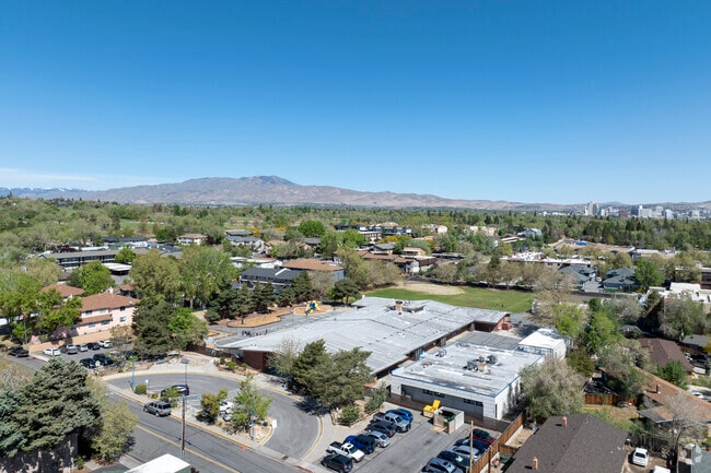 An aerial view of Anderson Elementary School facing North West.