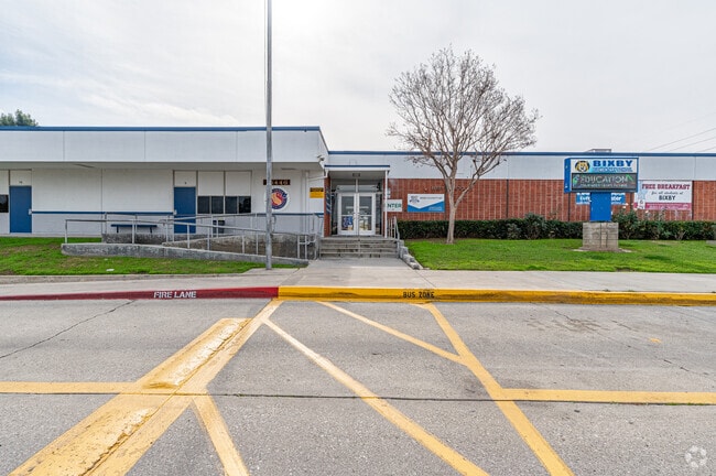 The front entrance to Bixby Elementary School in Hacienda Heights