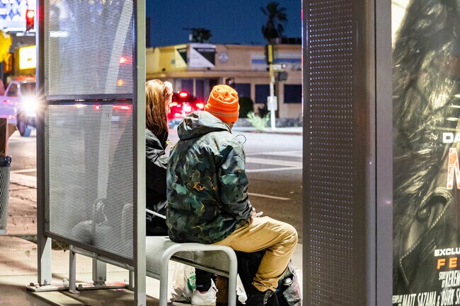 Pico Blvd. runs through Rancho Park, where one can catch the bus day and night.