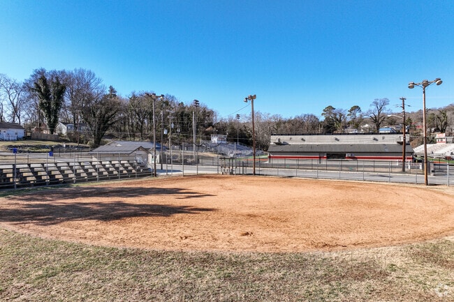 Clinton High School's baseball field sits in downtown Clinton.