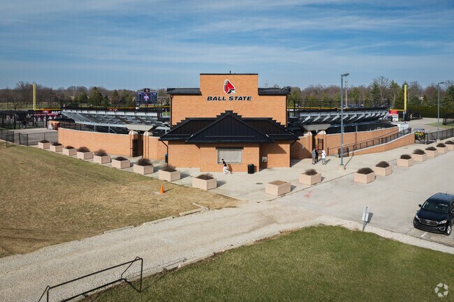 Northview residents can catch a BSU baseball game at nearby First Merchants Ballpark AKA Shebek Stadium.
